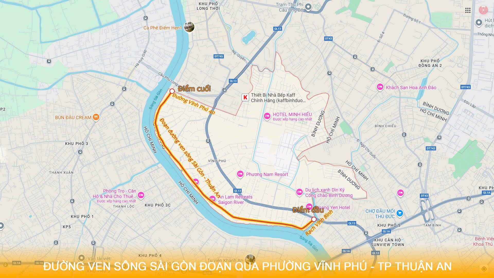 Chi tiết đường ven sông!