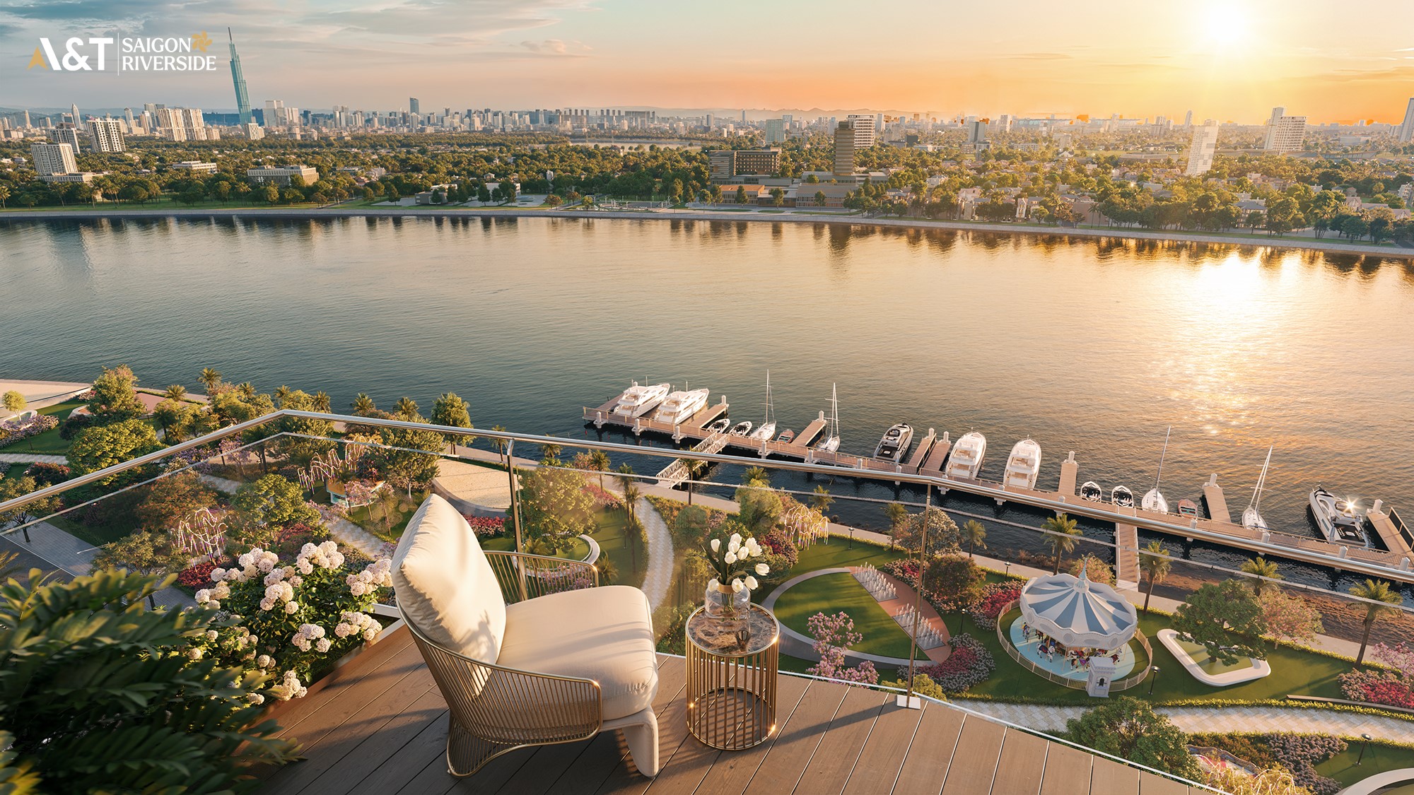 ban công dự án a&t saigon riverside