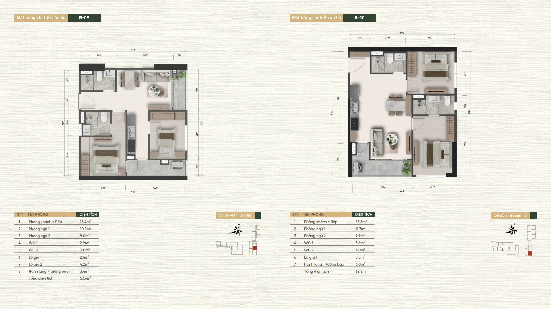 layout căn 2PN góc dự án at saigon riverside