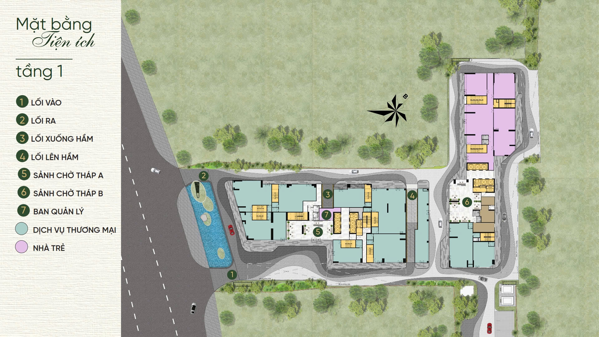 mặt bằng tầng 1