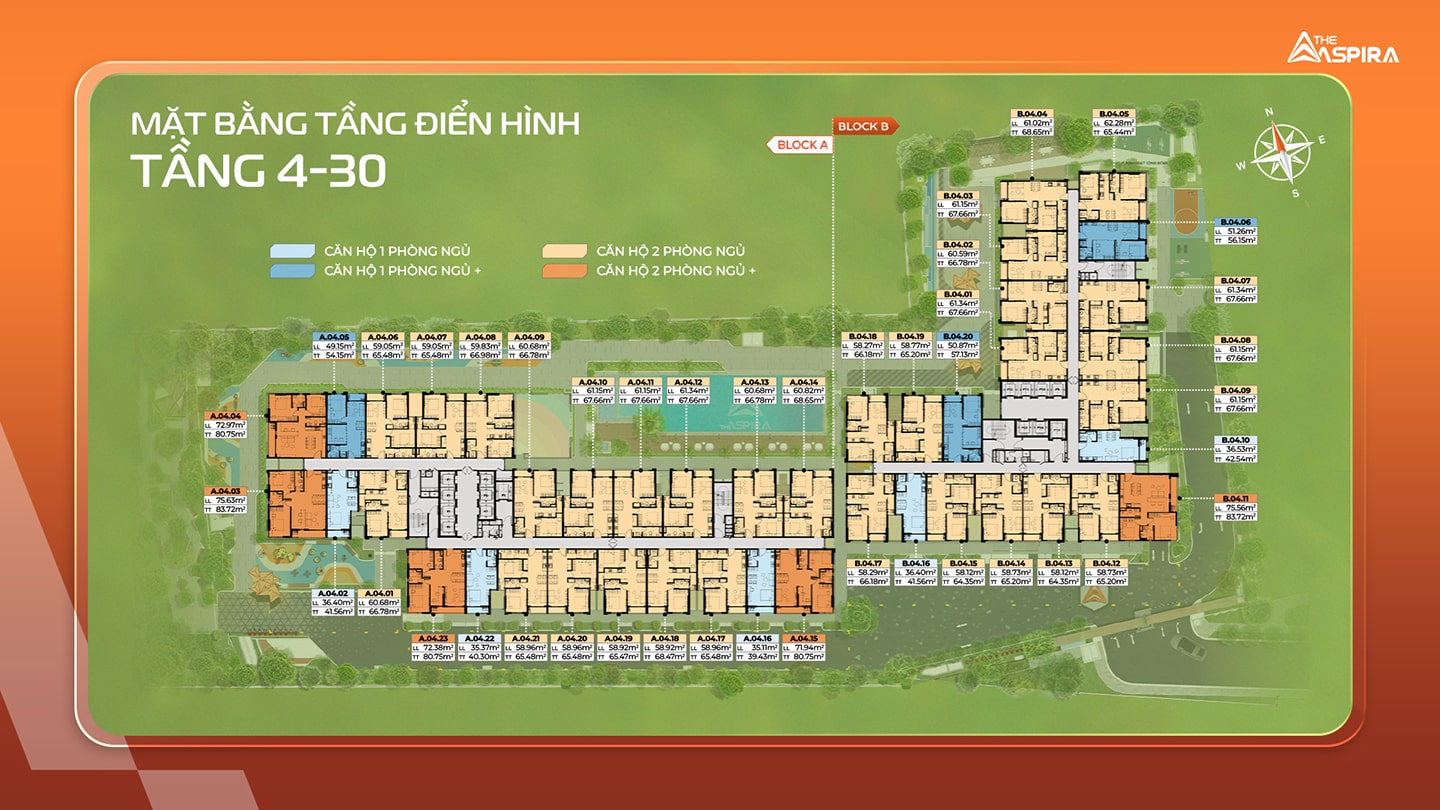 Mặt bằng dự án The Aspira Dĩ An