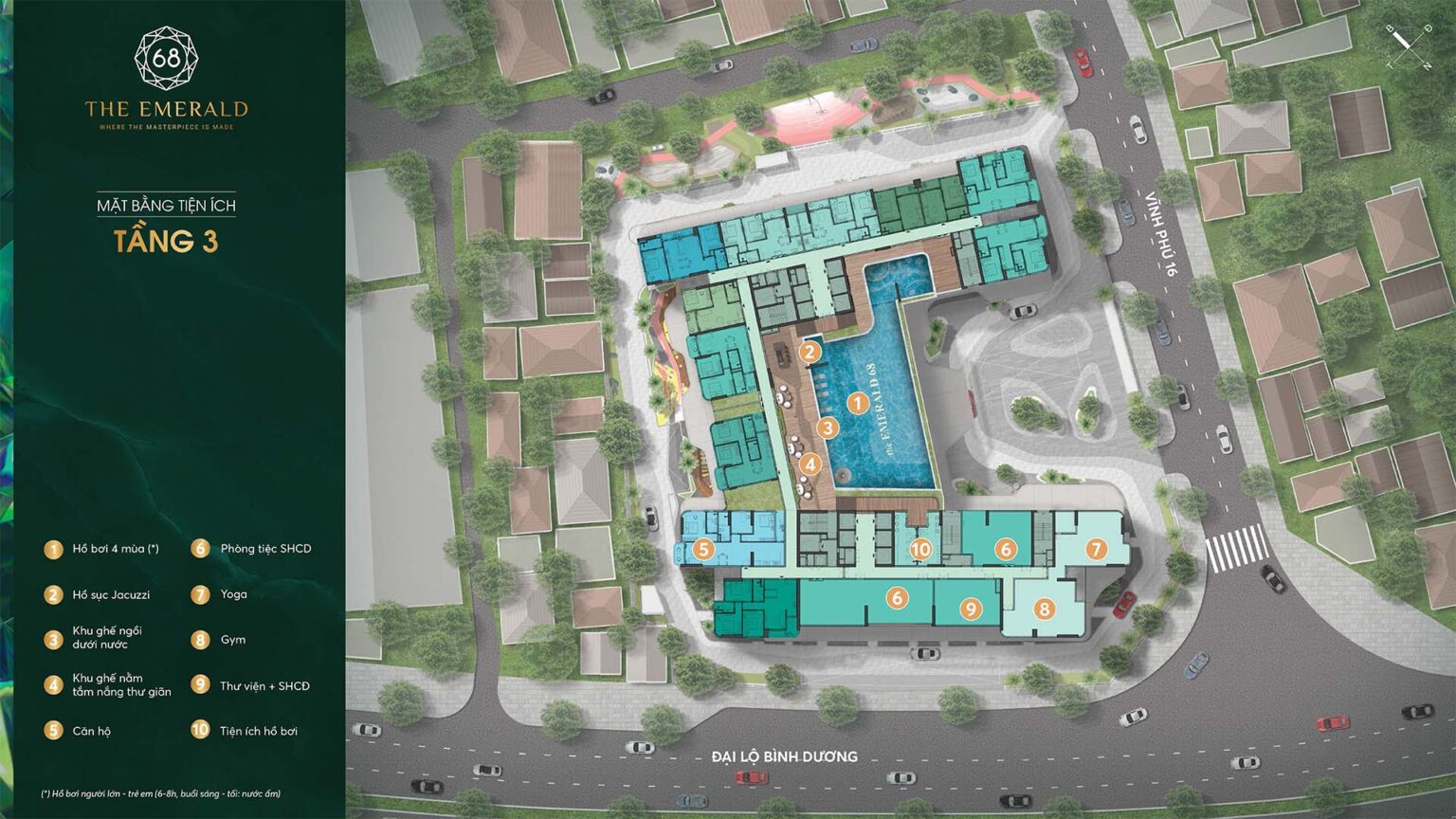 Mặt bằng the emerald boulevard