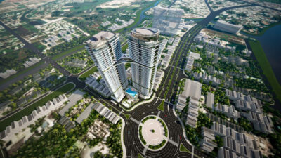 Phối cảnh tổng thể tòa nhà Emerald Bouleravd