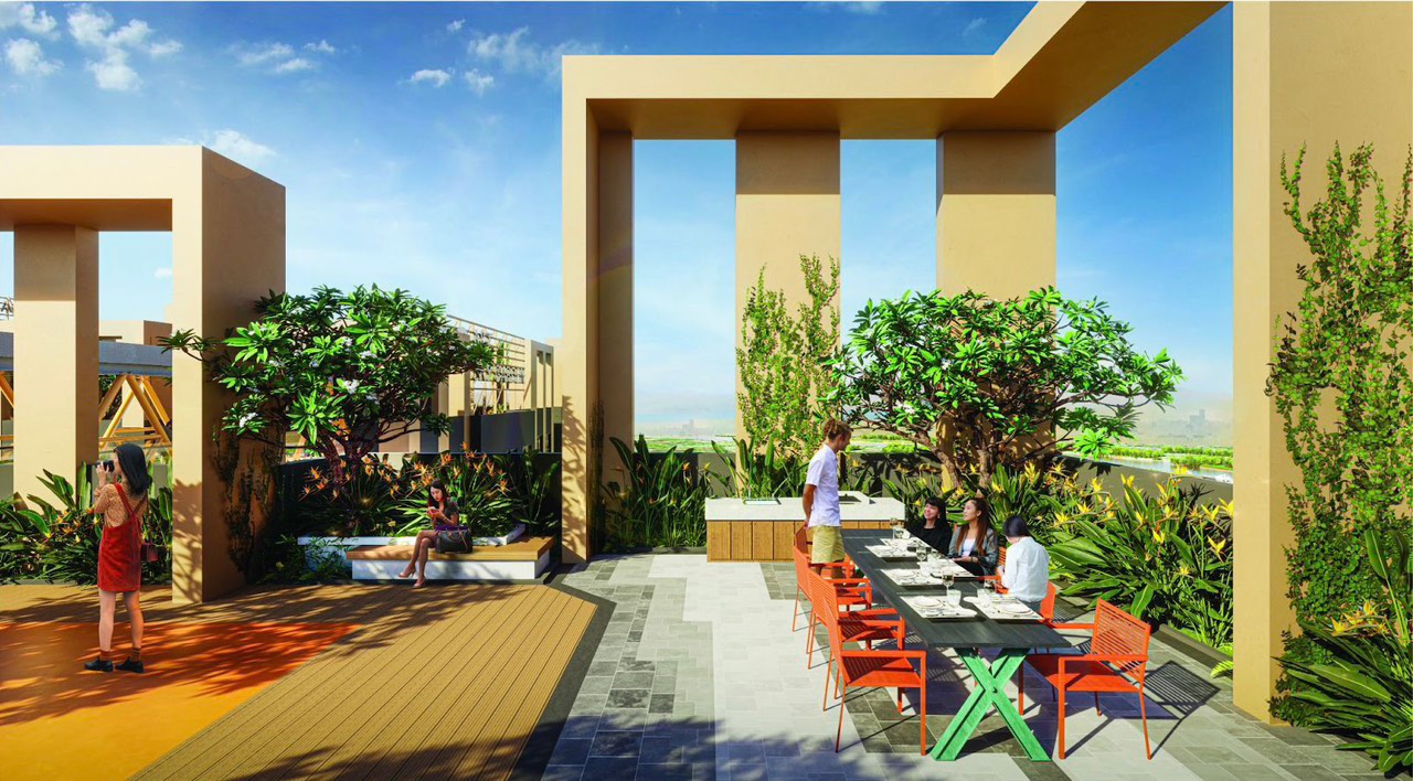 tiện ích khu thư giãn trên không dự án the new point