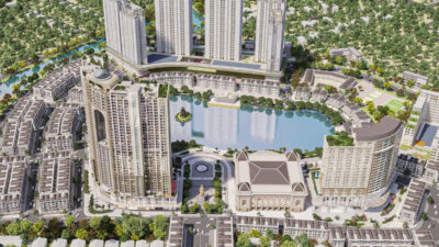 Phối cảnh ban ngày về dự án khu đô thị hồ gươm xanh