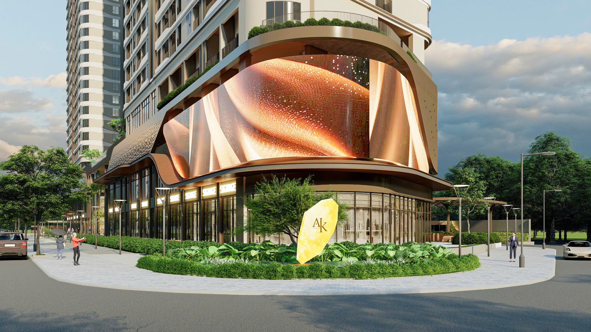 Phối cảnh tổng bên dưới ak tower