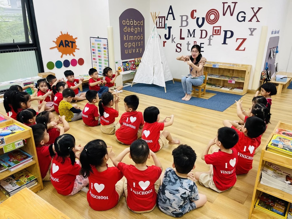 Trường mẫu giáo tại dự án khu đô thiij hồ gươm xanh Bình Dương