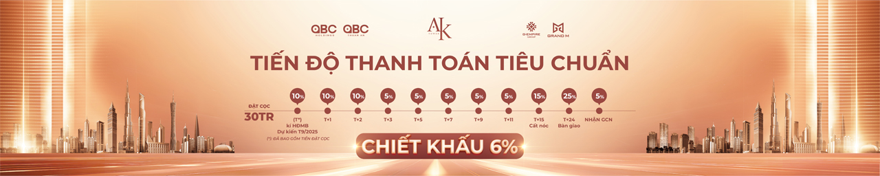 lịch thanh toán chuẩn cho căn hộ ak tower