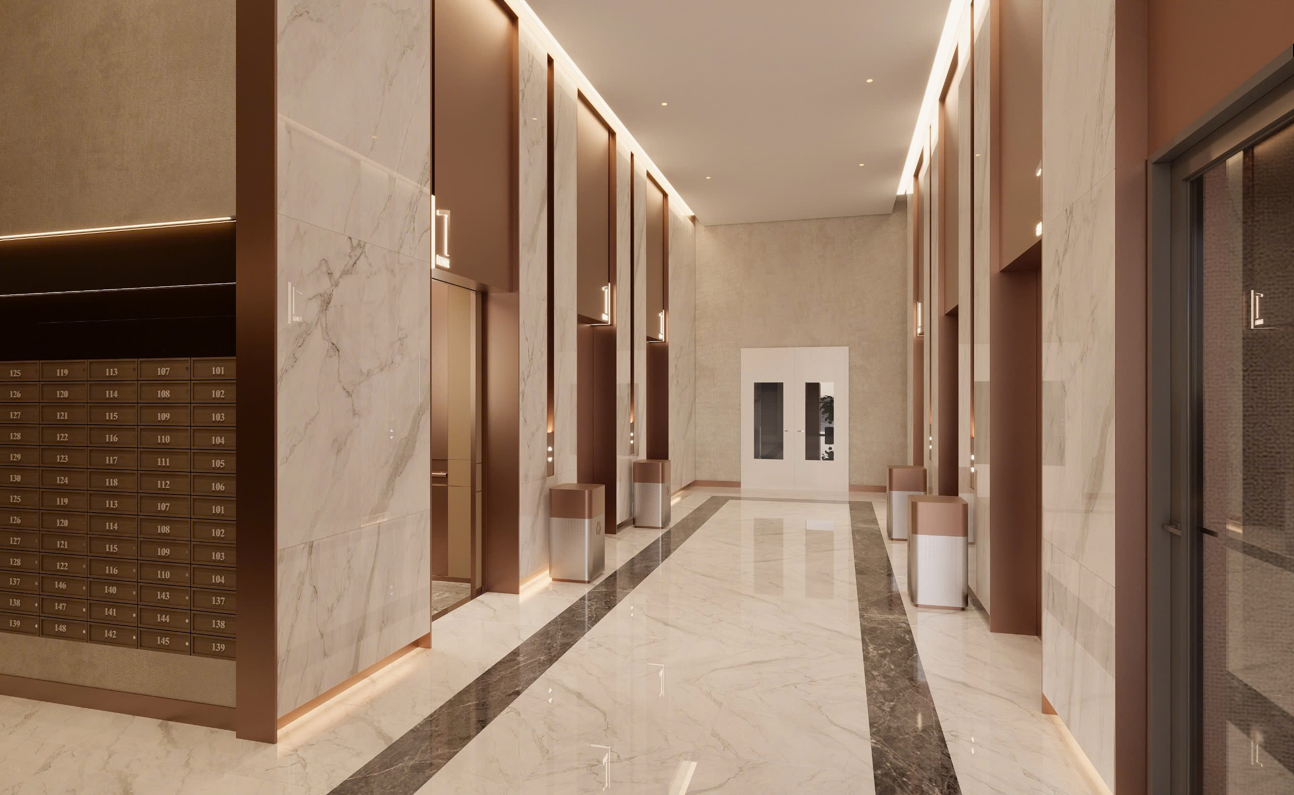 sảnh đón căn hộ ak tower