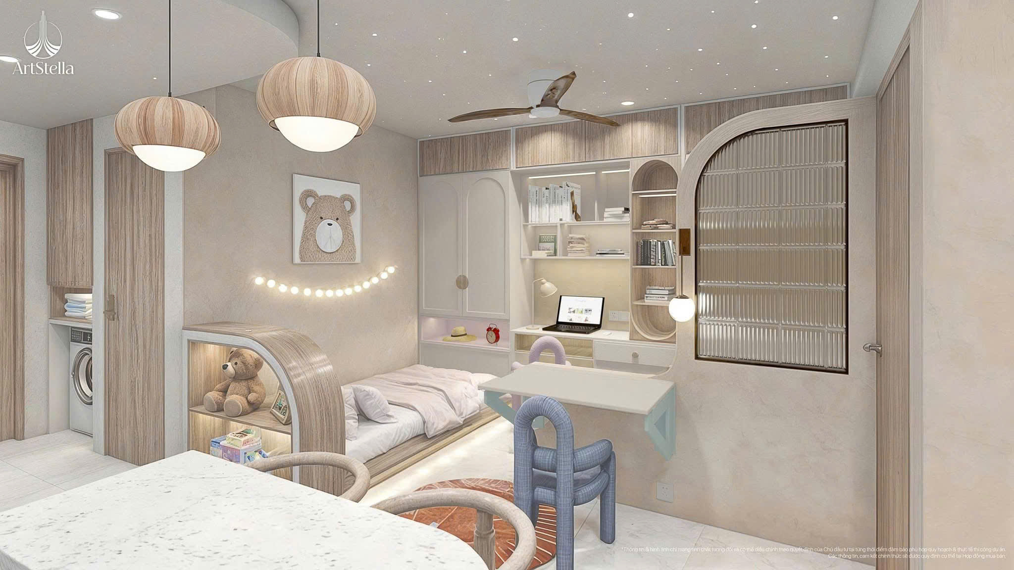 Phòng ngủ căn hộ art stella