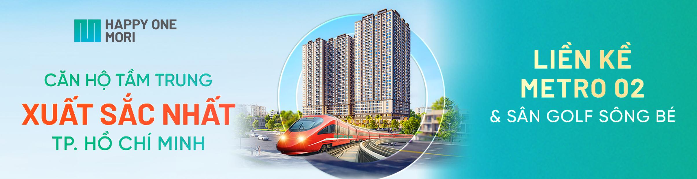 Căn hộ tầng trung liền kề tuyến metro số 2 tại happy one mori