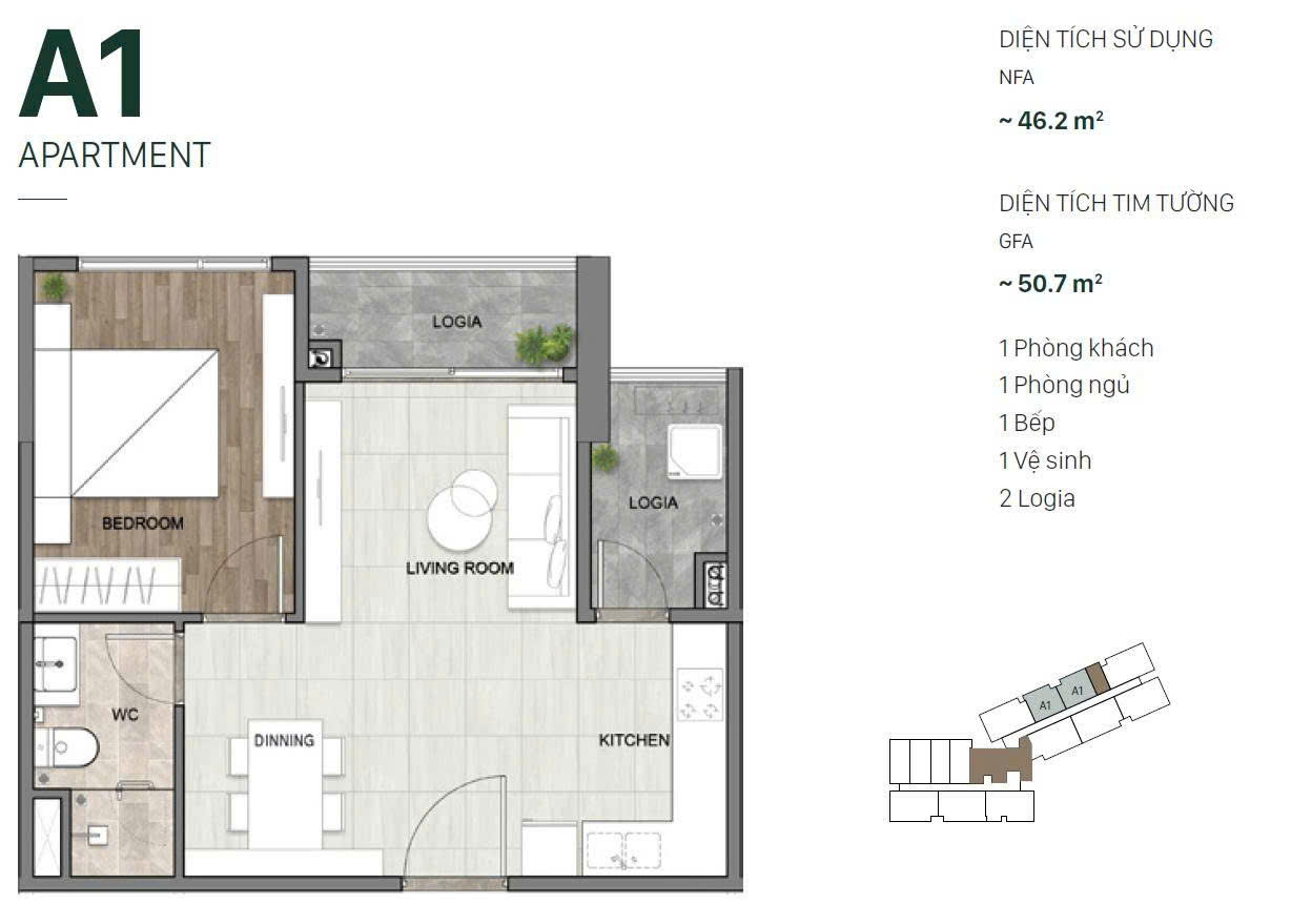 layout căn hộ Setia Gardens Residences