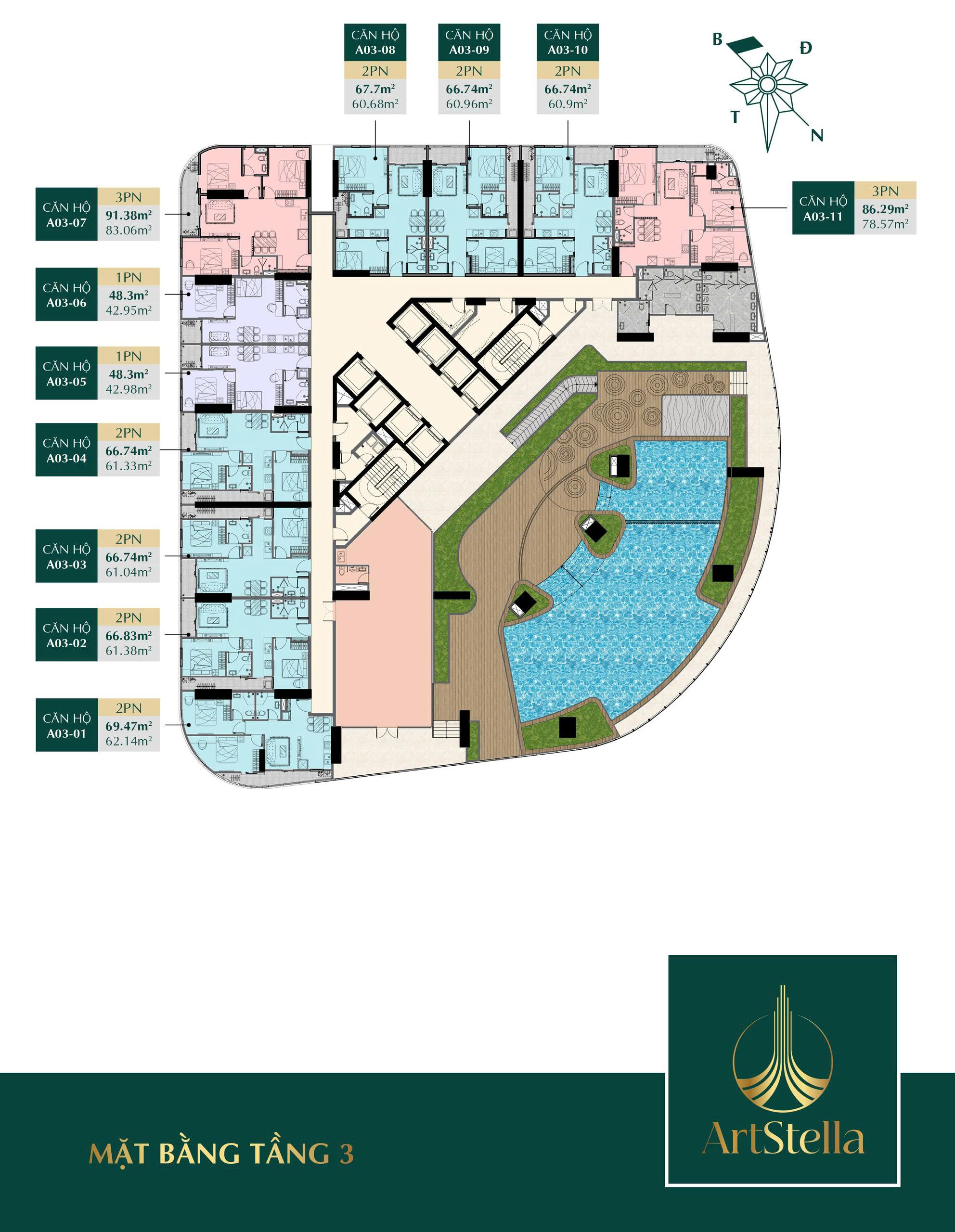 Mặt bằng dự án Art Stella