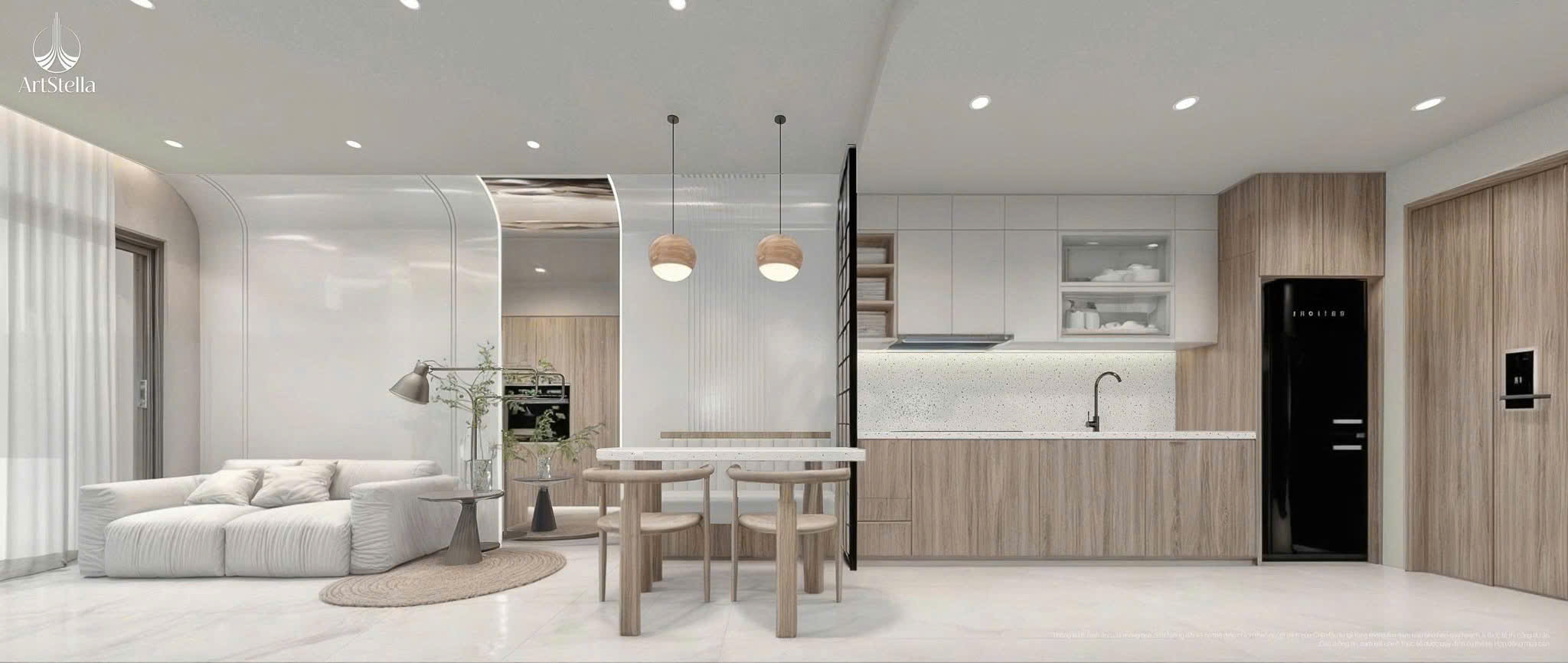 phối cảnh nhà mẫu art stella