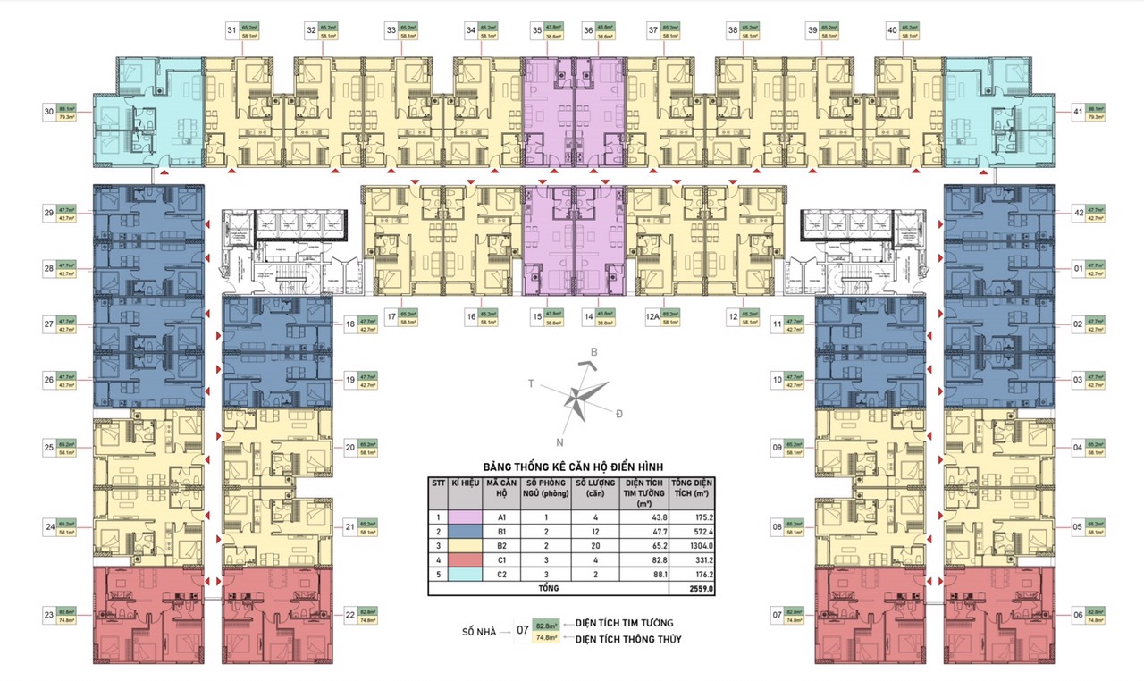 Mặt bằng dự án Tecco Felice Home Thuận An