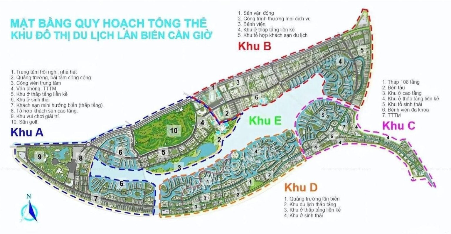 mặt bằng phân khu vinhomes garden