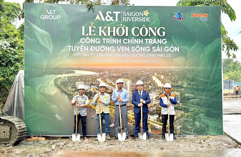 A&T Group là doanh nghiệp tiên phong được UBND TP.HCM chấp thuận triển khai công trình chỉnh trang đoạn đường từ Vĩnh Phú 17A đến Vĩnh Phú 23