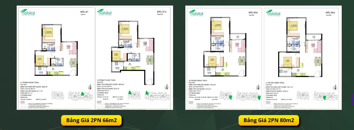 layout căn hộ habitat